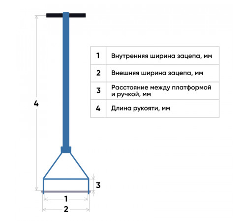 Ручка к роликовой платформе поворотной и подкатной на 6 т, 8 т, 12 т