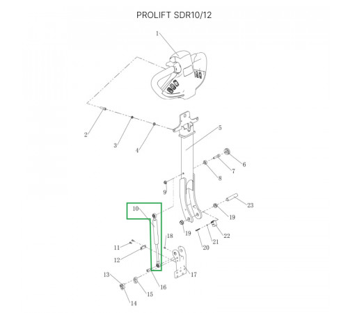 Амортизатор ручки для штабелеров SDR 1-1,2 т, SDR1635