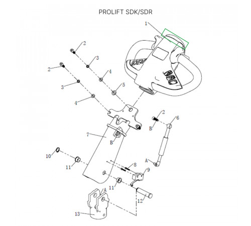 Кнопка реверса для штабелеров SDR 1533/1536/1545S/1645/1656/2036/2045, SDK