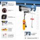 Таль электрическая мини стационарная GEARSEN PA 220В, 500/1000кг, 20/10м