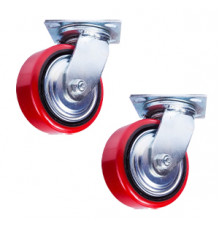 Колесо поворотное PU/металл (C550S/PU1340CB3ra/TG) 125 мм