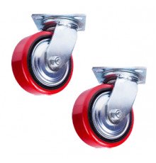 Колесо поворотное PU/металл (C550S/PU1340CB3ra/TG) 125 мм