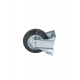 Колесо неповоротное усиленное резина FRC 63 160 мм