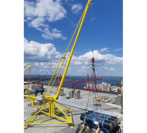 Кран стреловой поворотный КСП-500 с лебёдкой KCD 500 кг 100м 220в