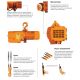 Таль цепная ТЭЦ OCALIFT M005-01s 500кг 12м М5 380в передвижная