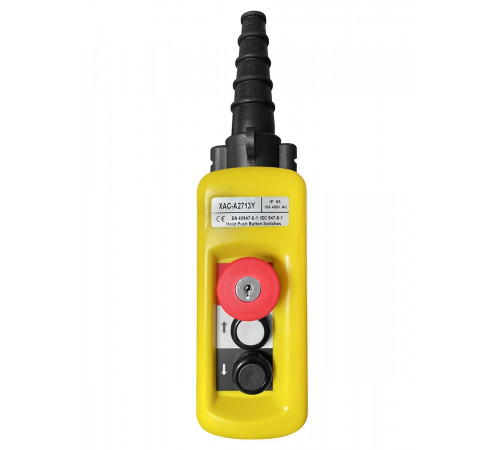 Пульт управления 2 кнопки, 1 скорость, стоп, ключ, IP65 XAC-A2713Y
