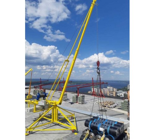 Кран стреловой поворотный КСП-500 с лебёдкой KCD 500 кг 100м 380в