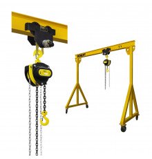 Мини-кран козловой МПУ OCALIFT 1т 3х3 метра мобильный ручной с талью СЕВЕР на каретке