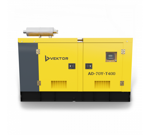 Дизельный генератор Vektor AD-70Y-T400 в шумозащитном кожухе с АВР